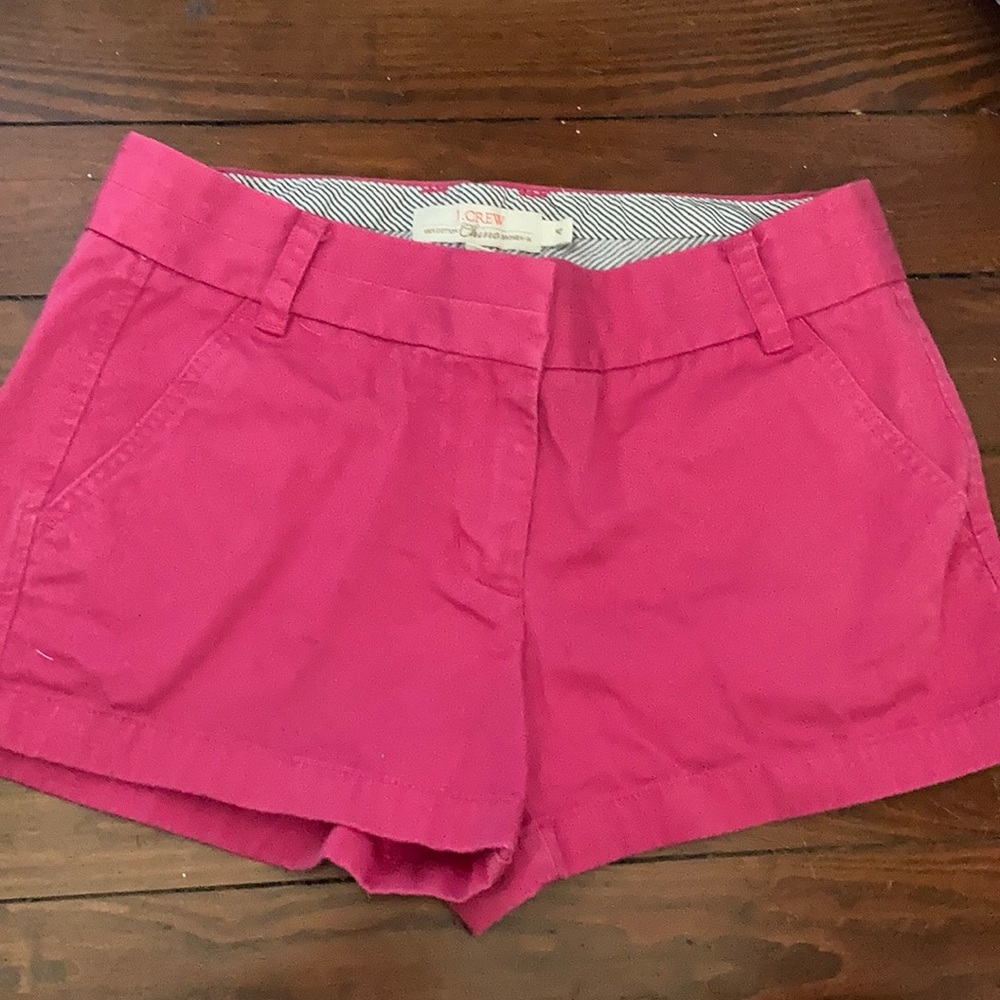 Jcrew pink chino shorts